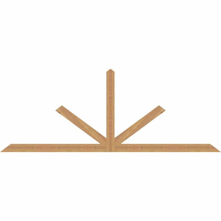 Ekena Millwork Saratoga Smooth Timber Gable Bracket, Western Red Cedar, 96"W x 36"H x 1 1/2"D x 3 1/2"F, 9/12 Pitch GBW096X36X0204SAR00SWR